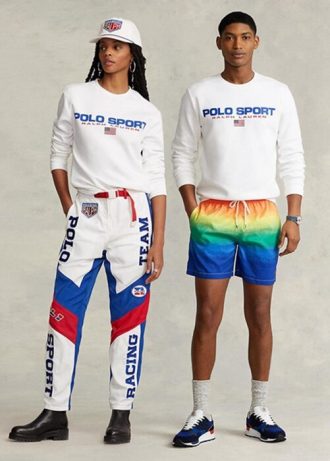 Bílá pánská sportovní fleecová mikina Ralph Lauren Polo