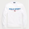 Bílá pánská sportovní fleecová mikina Ralph Lauren Polo