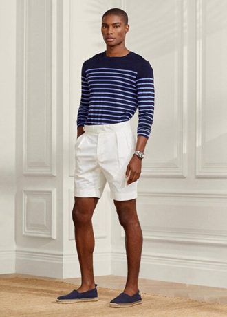 Bílé pánské strečové šortky Ralph Lauren Tailored Chino