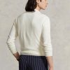 Bílé pánské svetry Ralph Lauren Slim Fit s texturou z bavlny