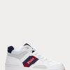 Bílé pánské tenisky Ralph Lauren Court Mid Pro Bílé pánské tenisky Ralph Lauren Court Mid Pro
