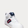 Bílé pánské tenisky Ralph Lauren Court Mid Pro Bílé pánské tenisky Ralph Lauren Court Mid Pro