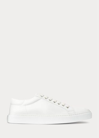 Bílé pánské tenisky Ralph Lauren Severn z telecí kůže