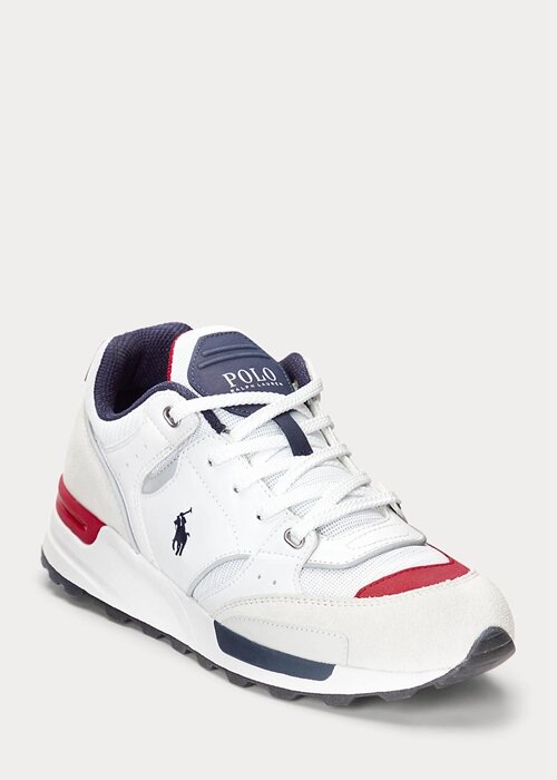 Bílé pánské tenisky Ralph Lauren Trackster 200 Bílé pánské tenisky Ralph Lauren Trackster 200