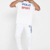Bílé pánské tepláky Ralph Lauren Logo Bílé pánské tepláky Ralph Lauren Logo