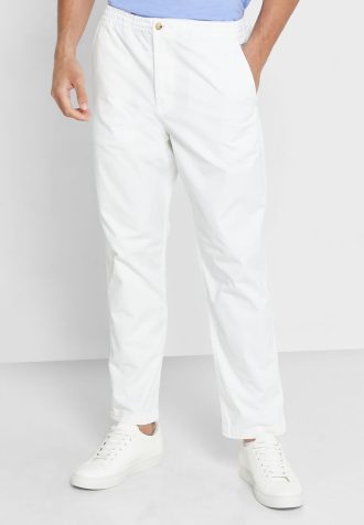 Bílé pánské tepláky Ralph Lauren Prepster