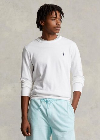 Bílá pánská Terry mikina Ralph Lauren Spa
