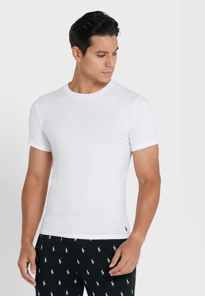Bílá pánská trička Ralph Lauren 2 Pack Essential Crew Neck