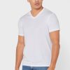 Bílá pánská trička Ralph Lauren 2 Pack Essential Trička s výstřihem do V Bílá pánská trička Ralph Lauren 2 Pack Essential Trička s výstřihem do V