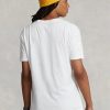Bílé pánské trička Ralph Lauren Classic Fit Big Pony Jersey