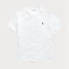 Bílé pánské trička Ralph Lauren Classic Fit Jersey s výstřihem Bílé pánské trička Ralph Lauren Classic Fit Jersey s výstřihem