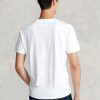 Bílé pánské trička Ralph Lauren Classic Fit Jersey s výstřihem Bílé pánské trička Ralph Lauren Classic Fit Jersey s výstřihem