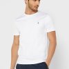 Bílá pánská trička Ralph Lauren Essential Crew Neck