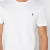 Bílá pánská trička Ralph Lauren Essential Crew Neck