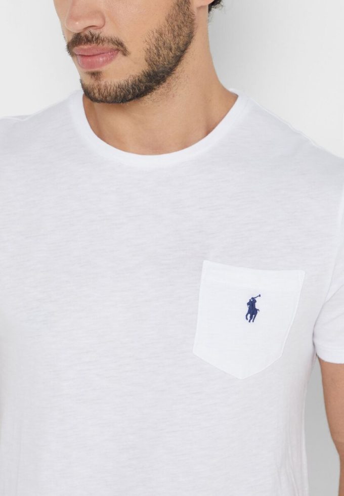 Bílá pánská trička Ralph Lauren Essential Crew Neck