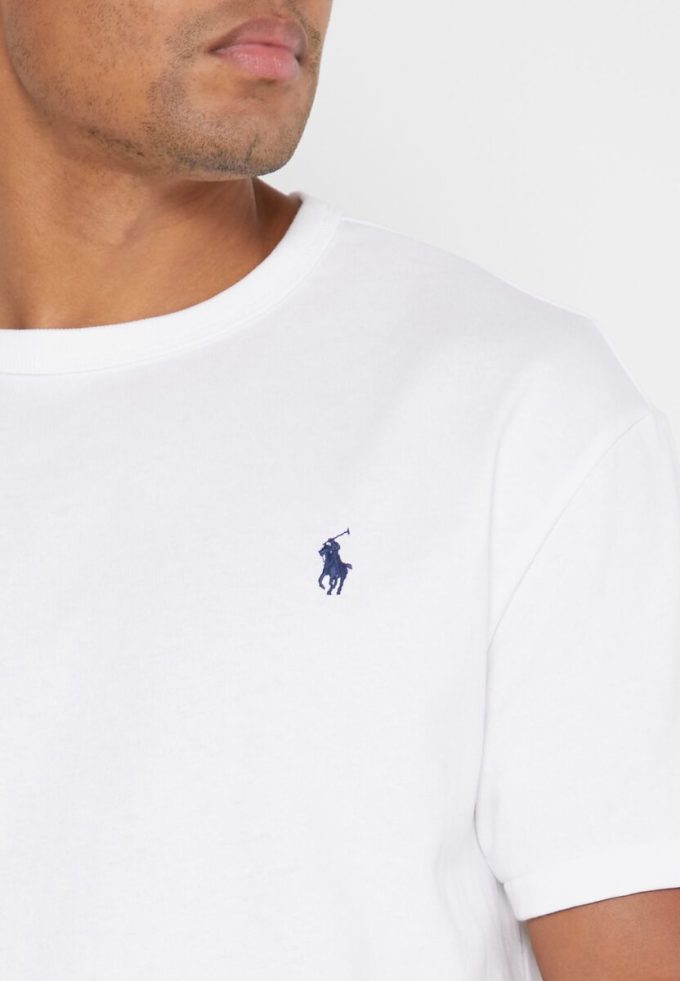 Bílá pánská trička Ralph Lauren Essential Crew Neck