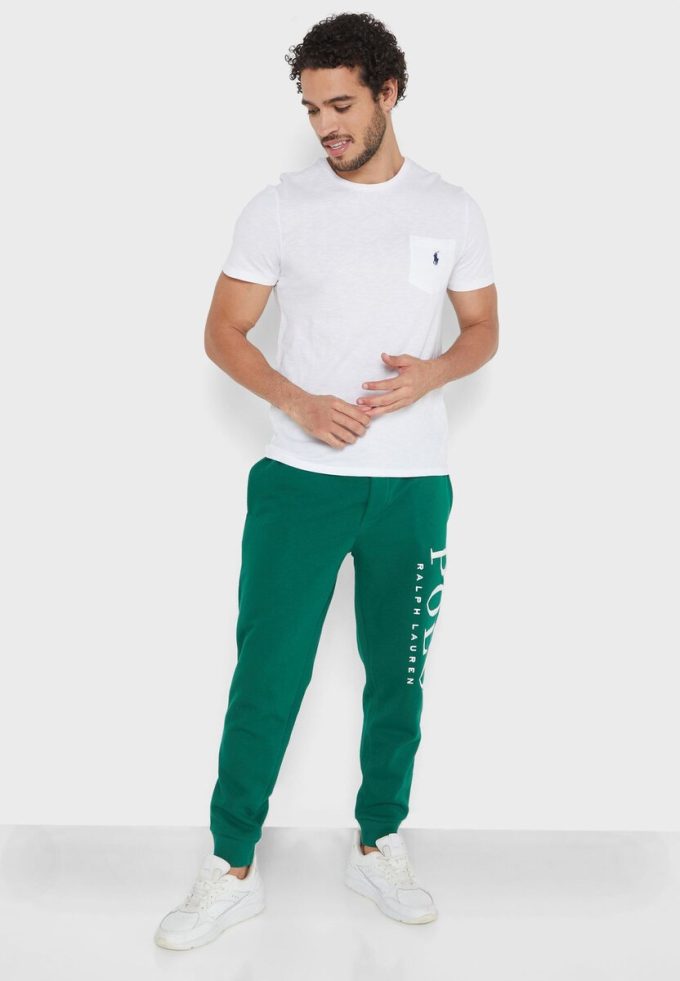 Bílá pánská trička Ralph Lauren Essential Crew Neck