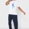 Bílá pánská trička Ralph Lauren Graphic Crew Neck