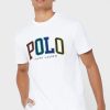 Bílá pánská trička Ralph Lauren Logo Crew Neck Bílá pánská trička Ralph Lauren Logo Crew Neck
