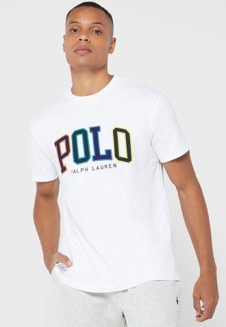 Bílá pánská trička Ralph Lauren Logo Crew Neck