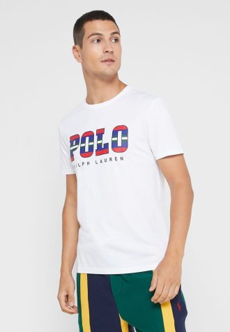 Bílá pánská trička Ralph Lauren Logo Crew Neck