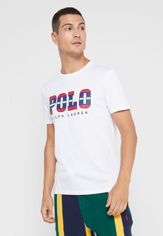 Bílá pánská trička Ralph Lauren Logo Crew Neck