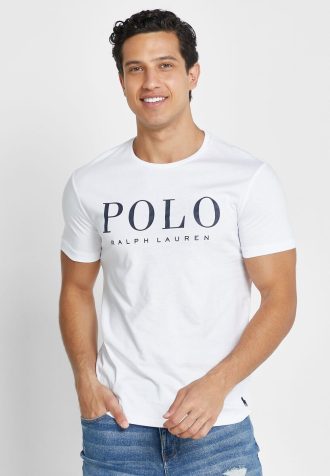 Bílá pánská trička Ralph Lauren Logo Crew Neck