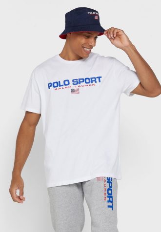 Bílá pánská trička Ralph Lauren Logo Crew Neck