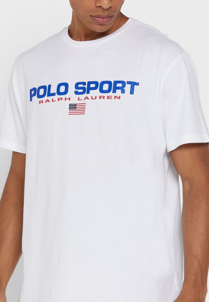 Bílá pánská trička Ralph Lauren Logo Crew Neck