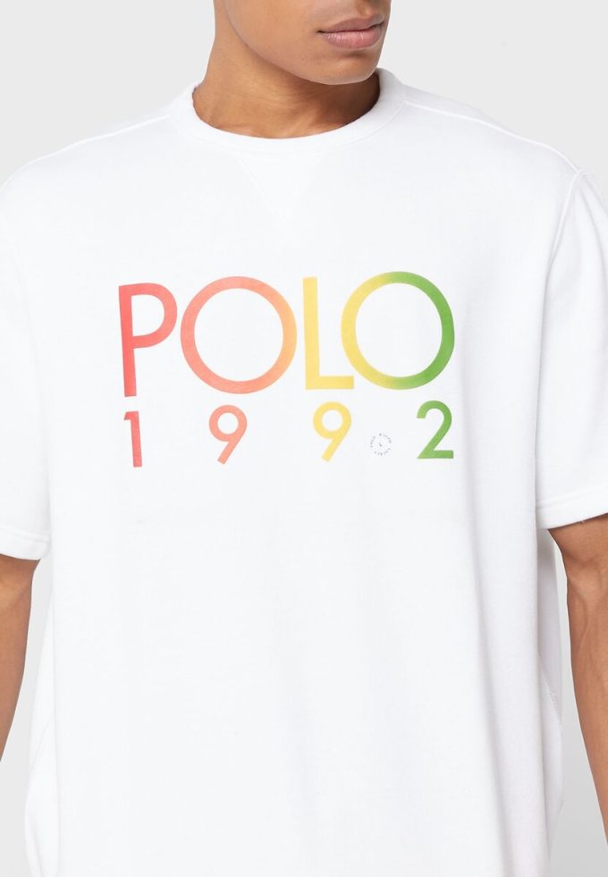 Bílá pánská trička Ralph Lauren Logo Crew Neck