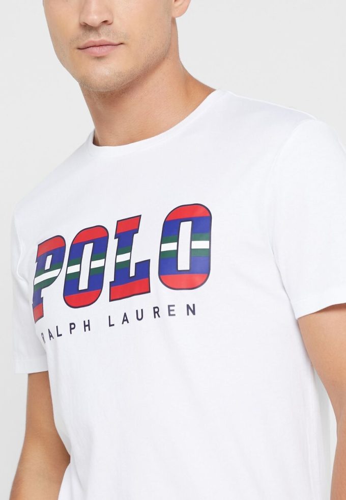 Bílá pánská trička Ralph Lauren Logo Crew Neck