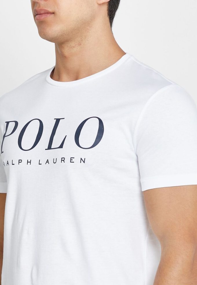 Bílá pánská trička Ralph Lauren Logo Crew Neck