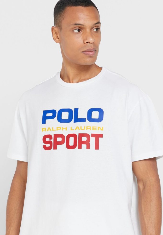 Bílá pánská trička Ralph Lauren Logo Crew Neck