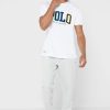 Bílá pánská trička Ralph Lauren Logo Crew Neck Bílá pánská trička Ralph Lauren Logo Crew Neck