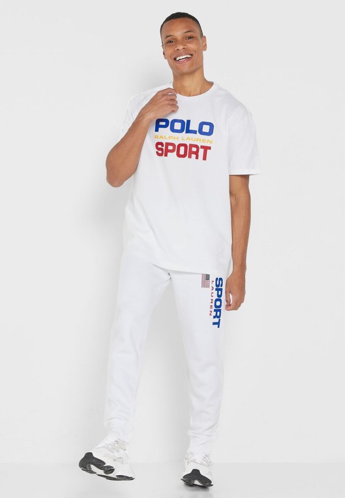 Bílá pánská trička Ralph Lauren Logo Crew Neck