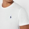 Bílá pánská trička Ralph Lauren s logem na hrudi a výstřihem