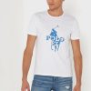 Bílá pánská trička Ralph Lauren s potiskem s výstřihem