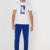 Bílá pánská trička Ralph Lauren s potiskem s výstřihem
