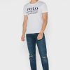 Bílá pánská trička Ralph Lauren Slogan Crew Neck Bílá pánská trička Ralph Lauren Slogan Crew Neck