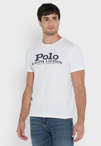 Bílá pánská trička s logem Ralph Lauren na hrudi