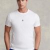 Bílá pánská trička Slim Fit Crewneck Ralph Lauren Custom Bílá pánská trička Slim Fit Crewneck Ralph Lauren Custom