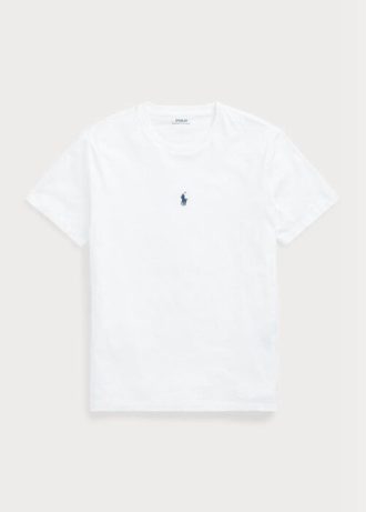 Bílá pánská trička Slim Fit Crewneck Ralph Lauren Custom