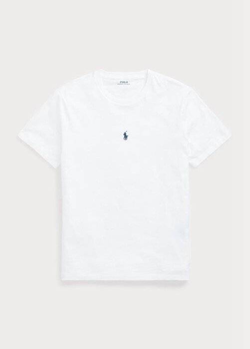 Bílá pánská trička Slim Fit Crewneck Ralph Lauren Custom Bílá pánská trička Slim Fit Crewneck Ralph Lauren Custom