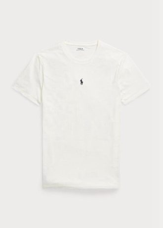 Bílá pánská trička Slim Fit Crewneck Ralph Lauren Custom