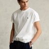 Bílá pánská trička trička Ralph Lauren Classic Fit těžké váhy Bílá pánská trička trička Ralph Lauren Classic Fit těžké váhy