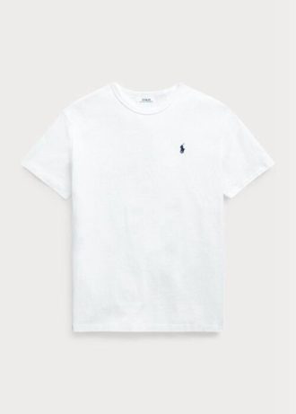 Bílá pánská trička trička Ralph Lauren Classic Fit těžké váhy