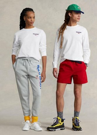 Bílé pánské triko Ralph Lauren Classic Fit Polo Sport Jersey