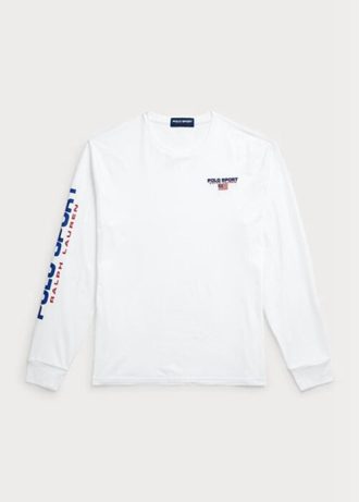 Bílé pánské triko Ralph Lauren Classic Fit Polo Sport Jersey