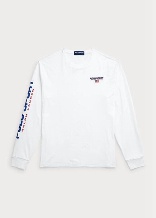 Bílé pánské triko Ralph Lauren Classic Fit Polo Sport Jersey Bílé pánské triko Ralph Lauren Classic Fit Polo Sport Jersey