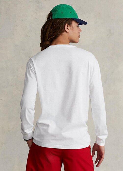 Bílé pánské triko Ralph Lauren Classic Fit Polo Sport Jersey Bílé pánské triko Ralph Lauren Classic Fit Polo Sport Jersey